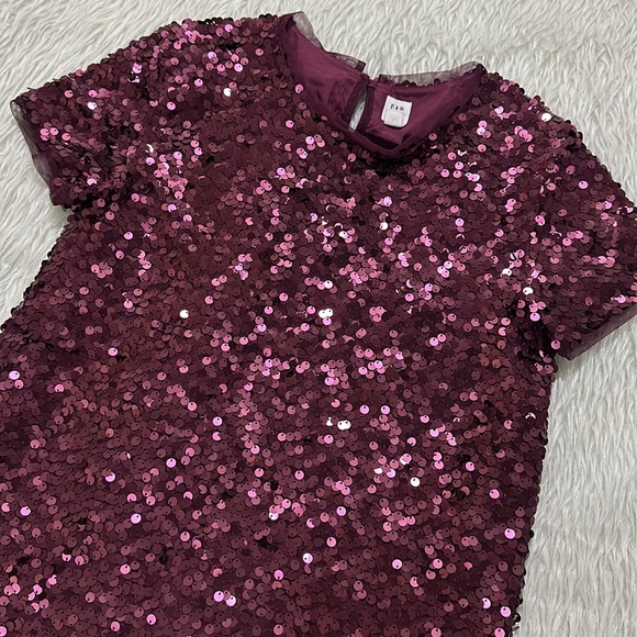 Gap garnet sparkling sequins girls party dress size large - Picture 2 of 6